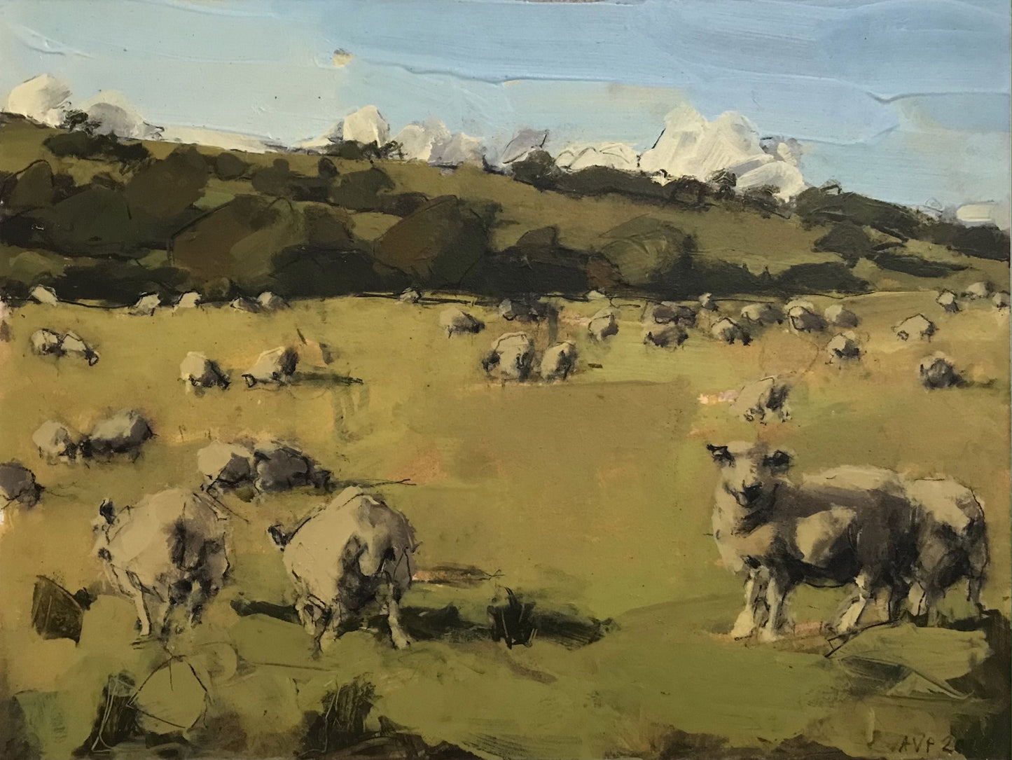 Sheep, South Downs, October V (SOLD)